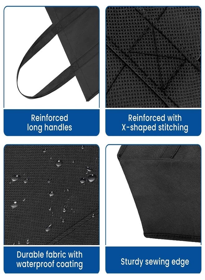 WISELIFE Reusable Grocery Shopping Bags 10 Pack Large Foldable Tote Bags Bulk, Eco Produce Bags with Long Handle for Shopping Groceries Clothes (Plaid D) - Image 5